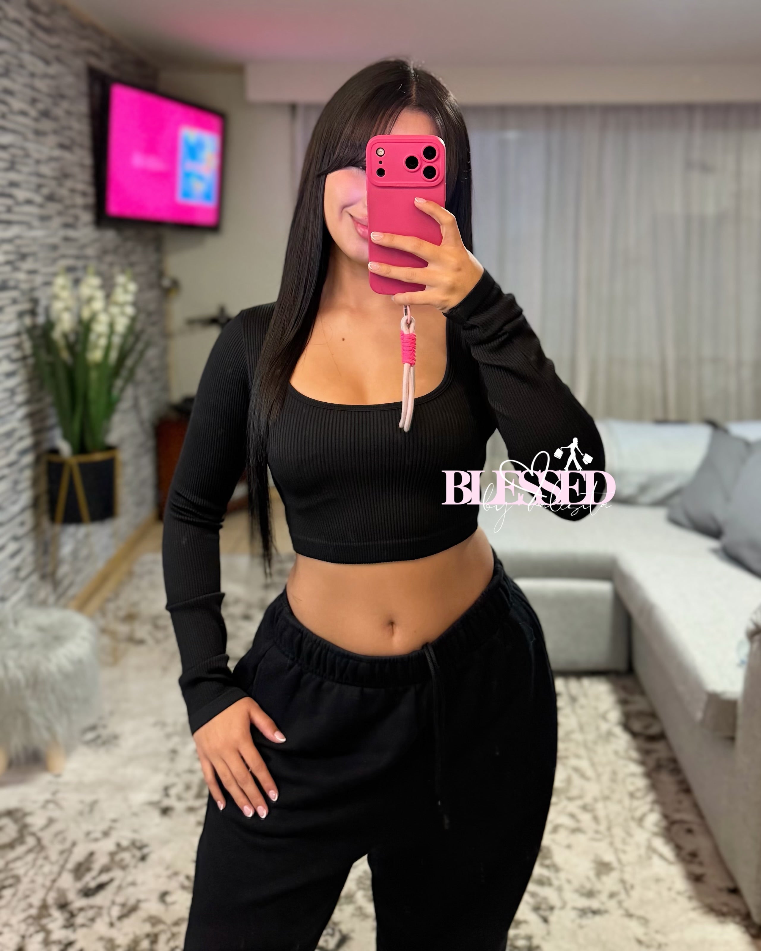 Crop de rib - Cuello cuadrado