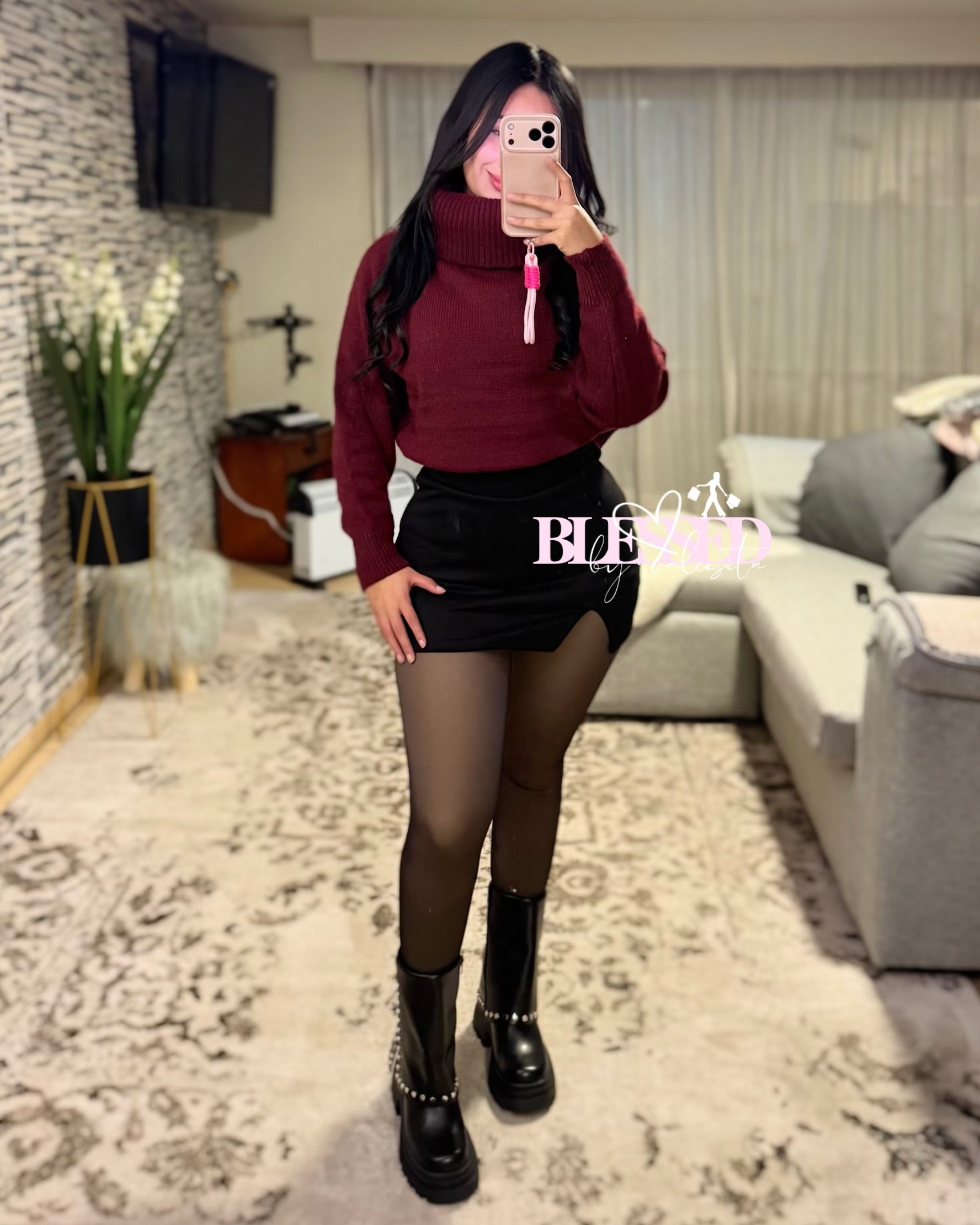 Falda gamuza - Short oculto