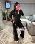 Conjunto de buzo detalles leopardo  - Tendencia