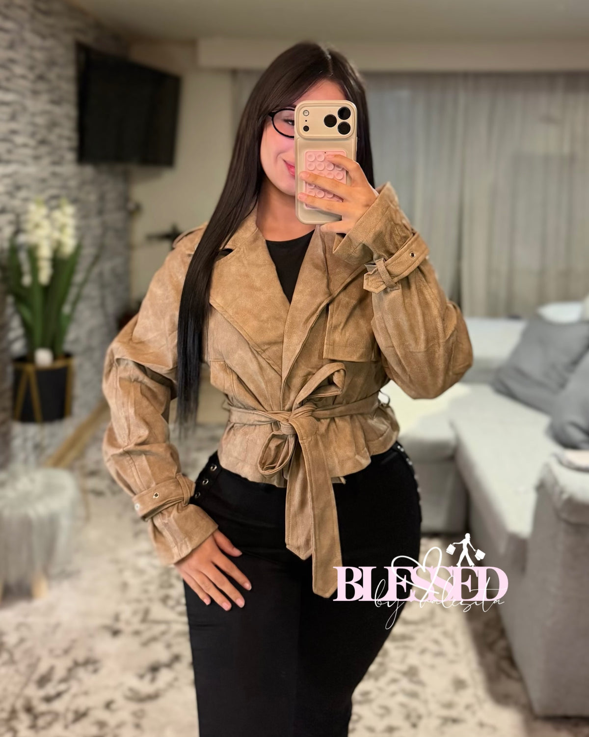 Trench Coat Jacket - Eco cuero