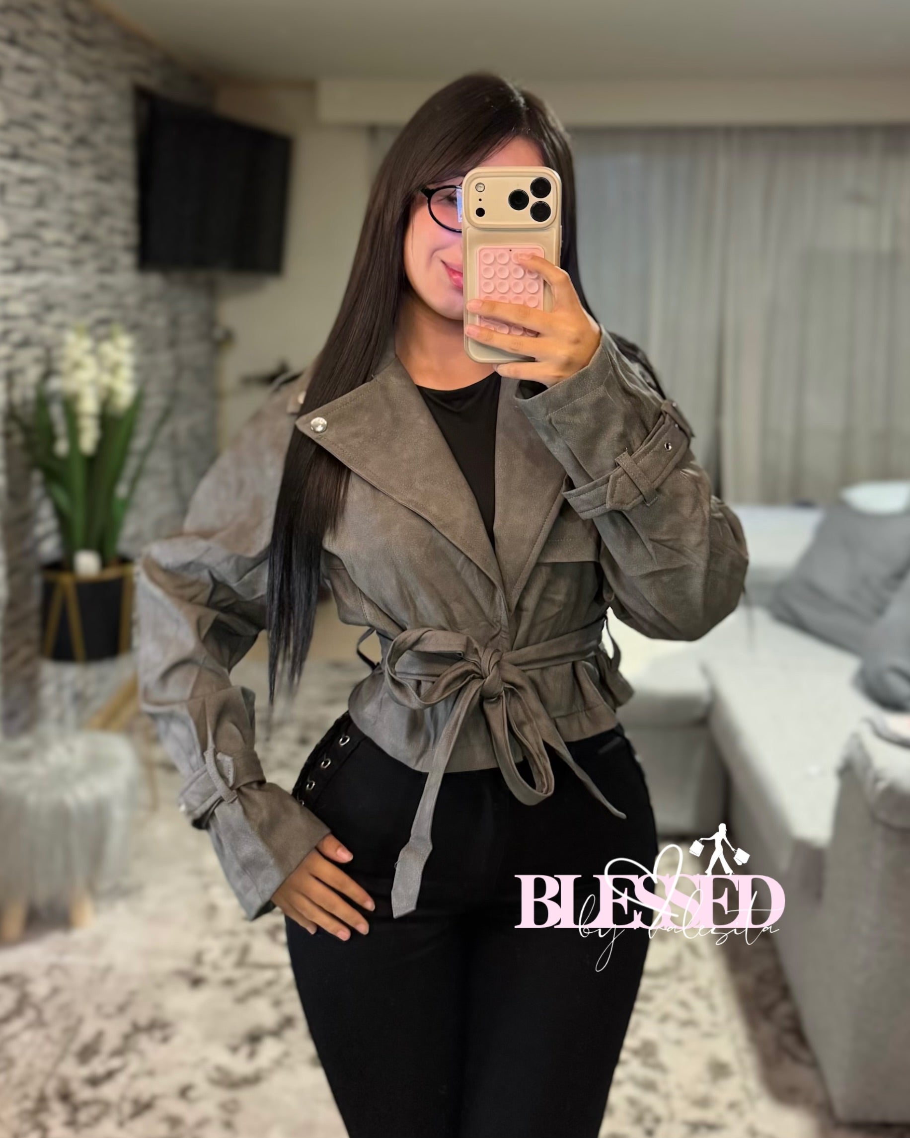 Trench Coat Jacket - Eco cuero