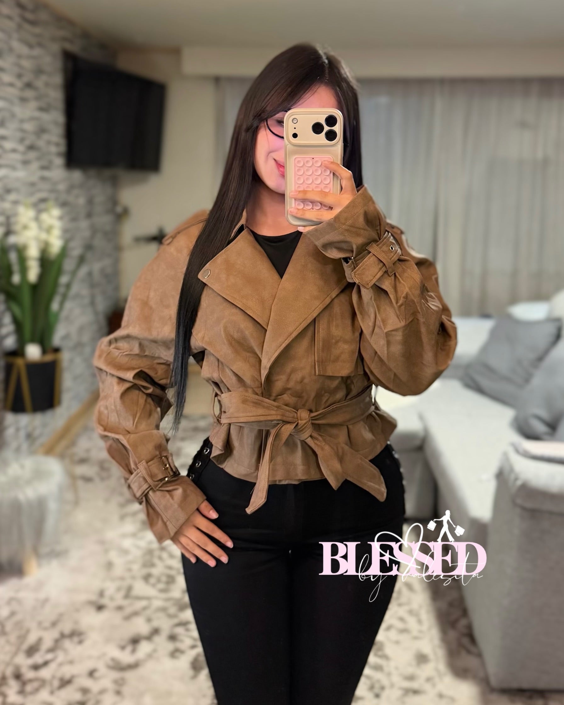 Trench Coat Jacket - Eco cuero