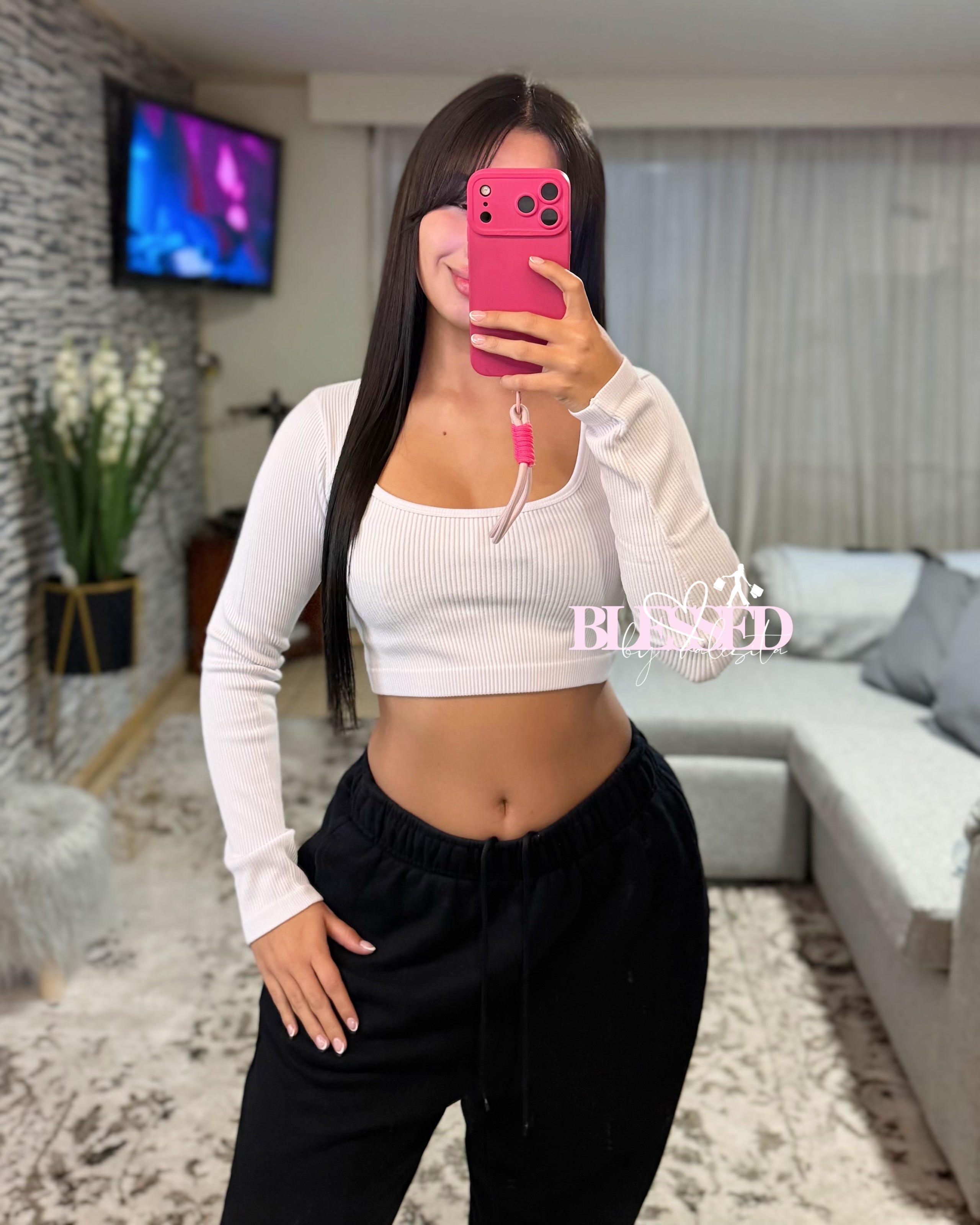 Crop de rib - Cuello cuadrado