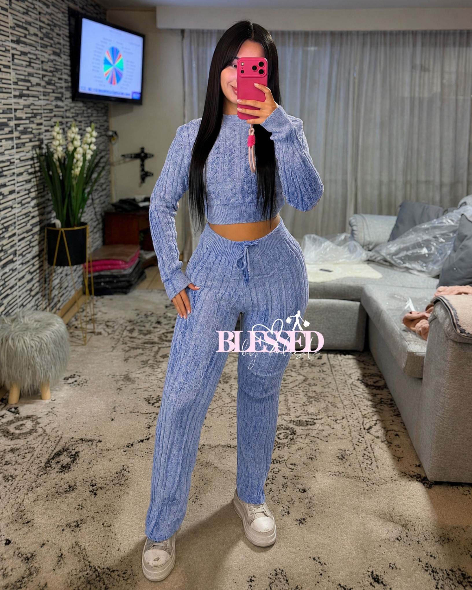 Conjunto chenille - Modelo palazo