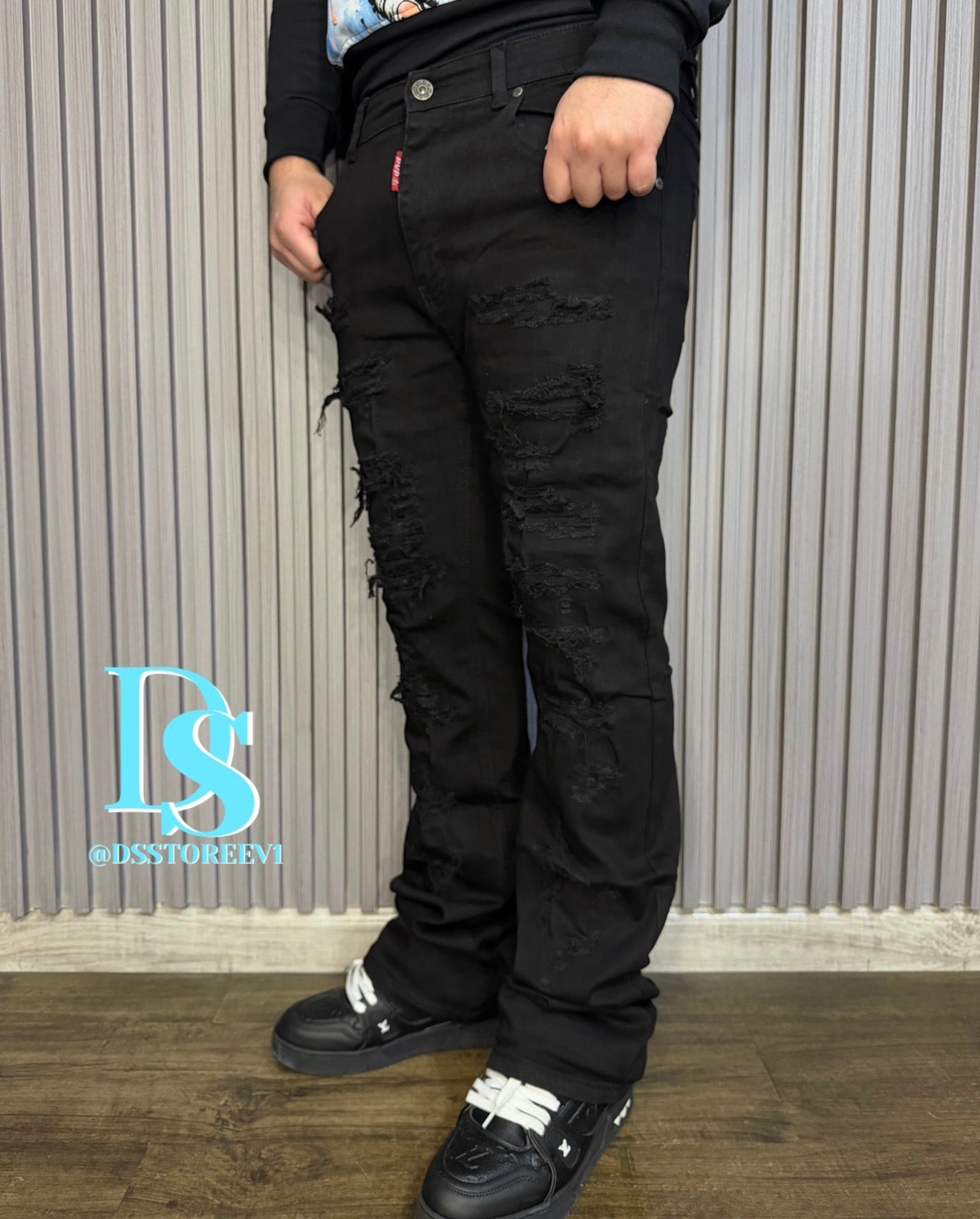 Jeans Flare - Destroyer Black