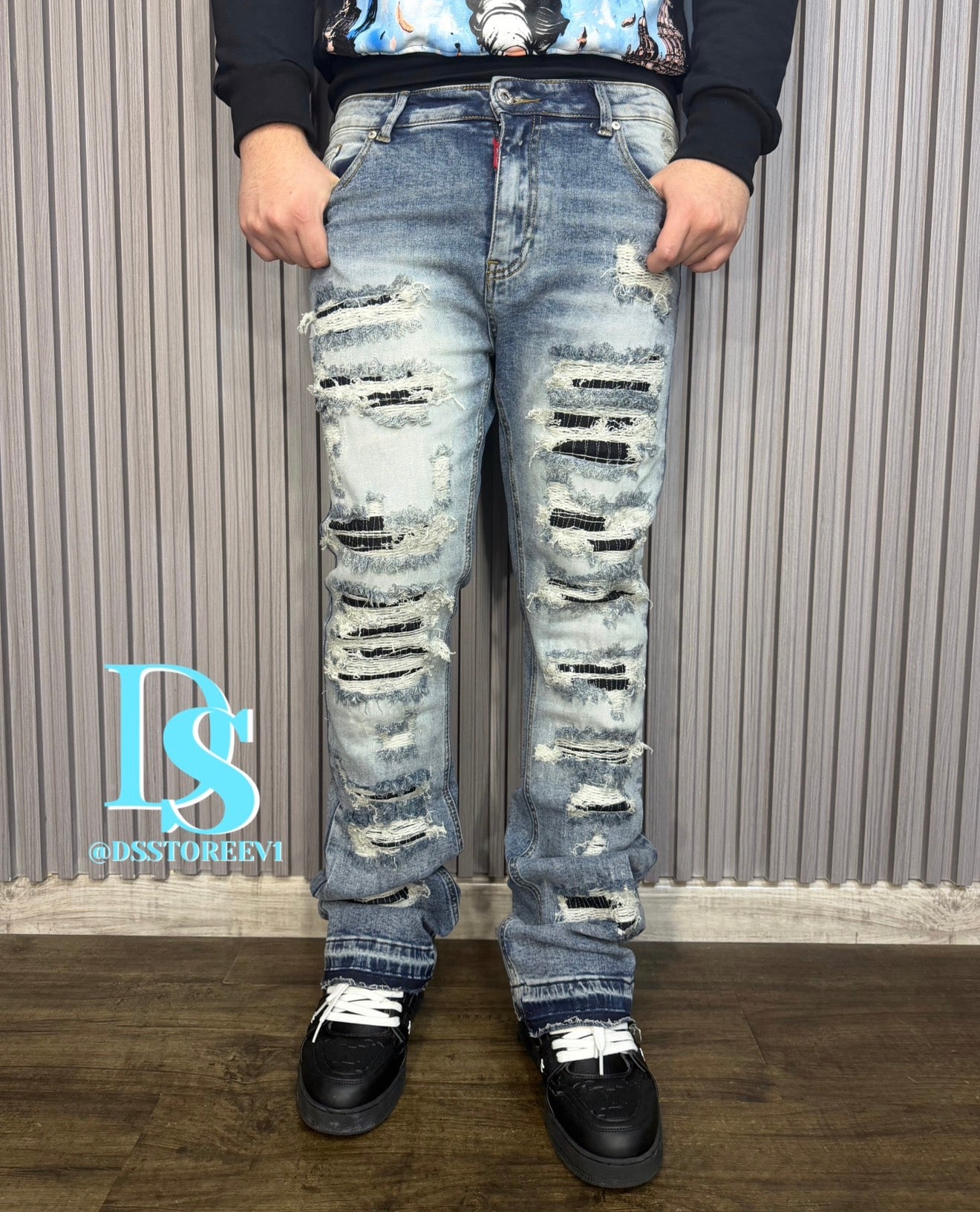 Jeans Flare - Destroyer Blue