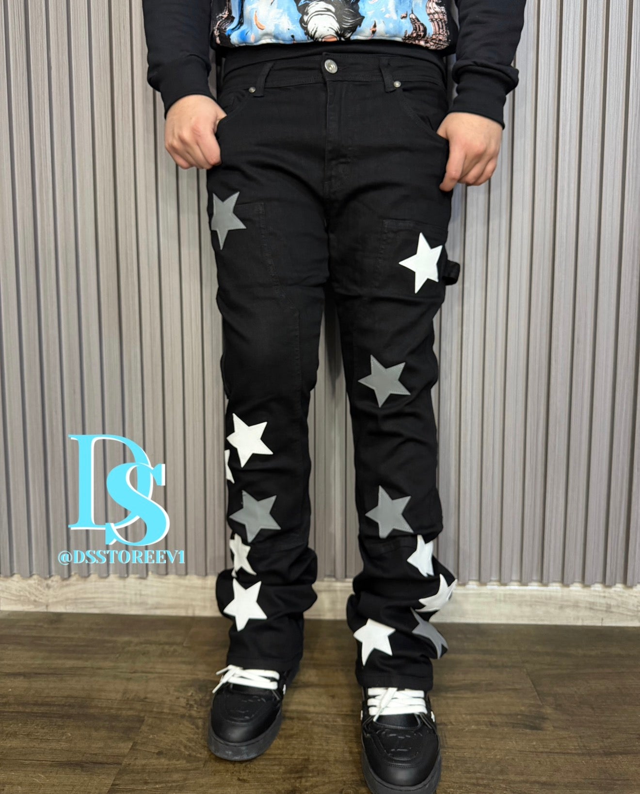 Jeans Flare - Detalles de estrellas