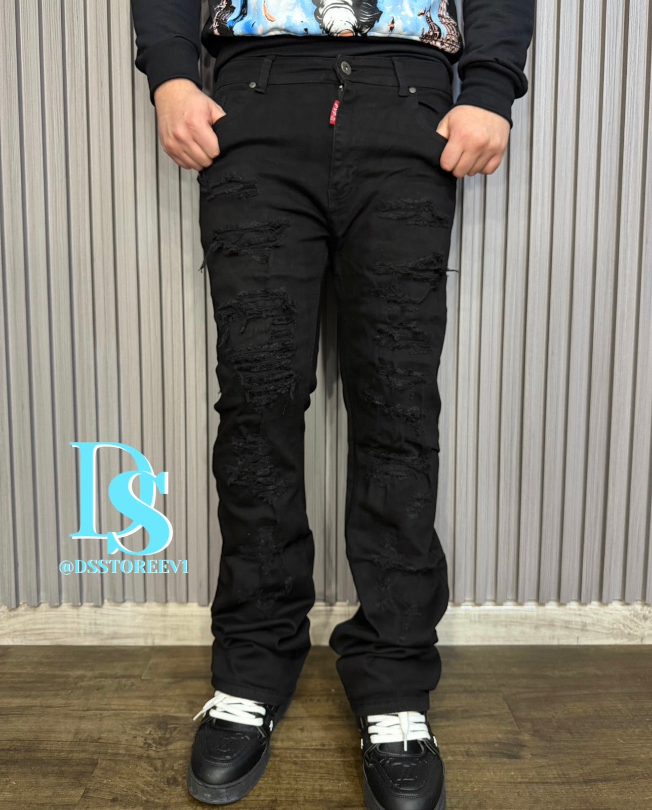 Jeans Flare - Destroyer Black