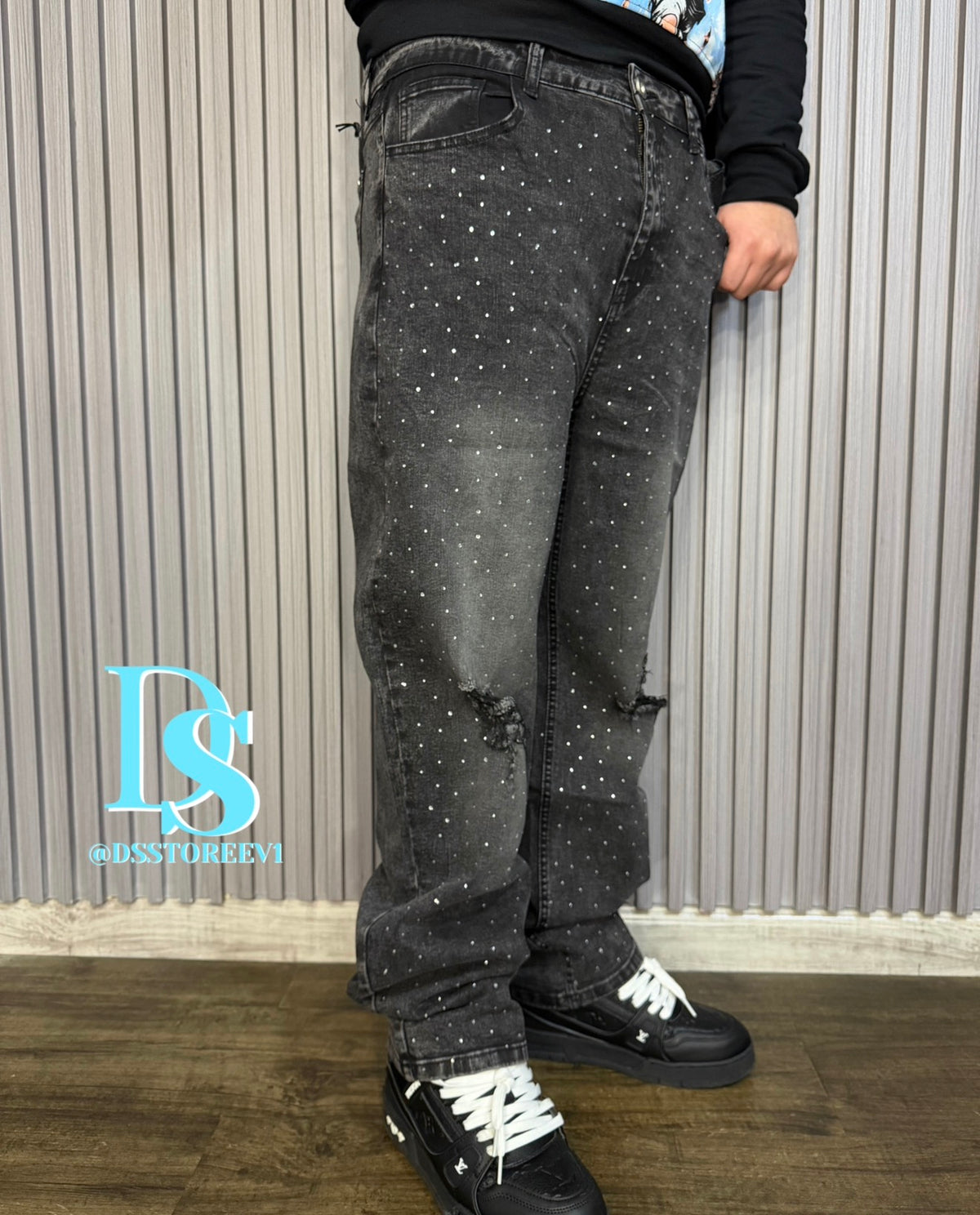 Jeans Baggy - Detalles Strass