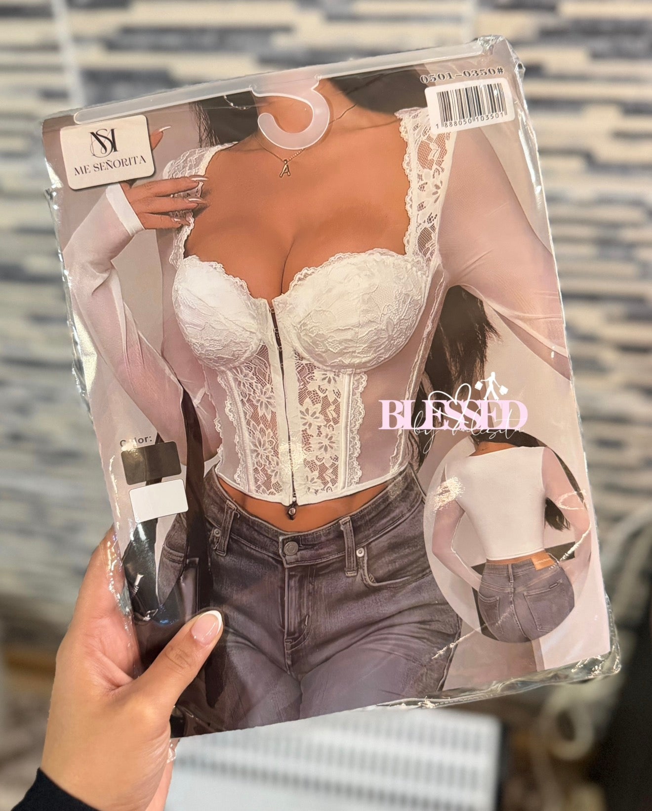 Crop estilo corset