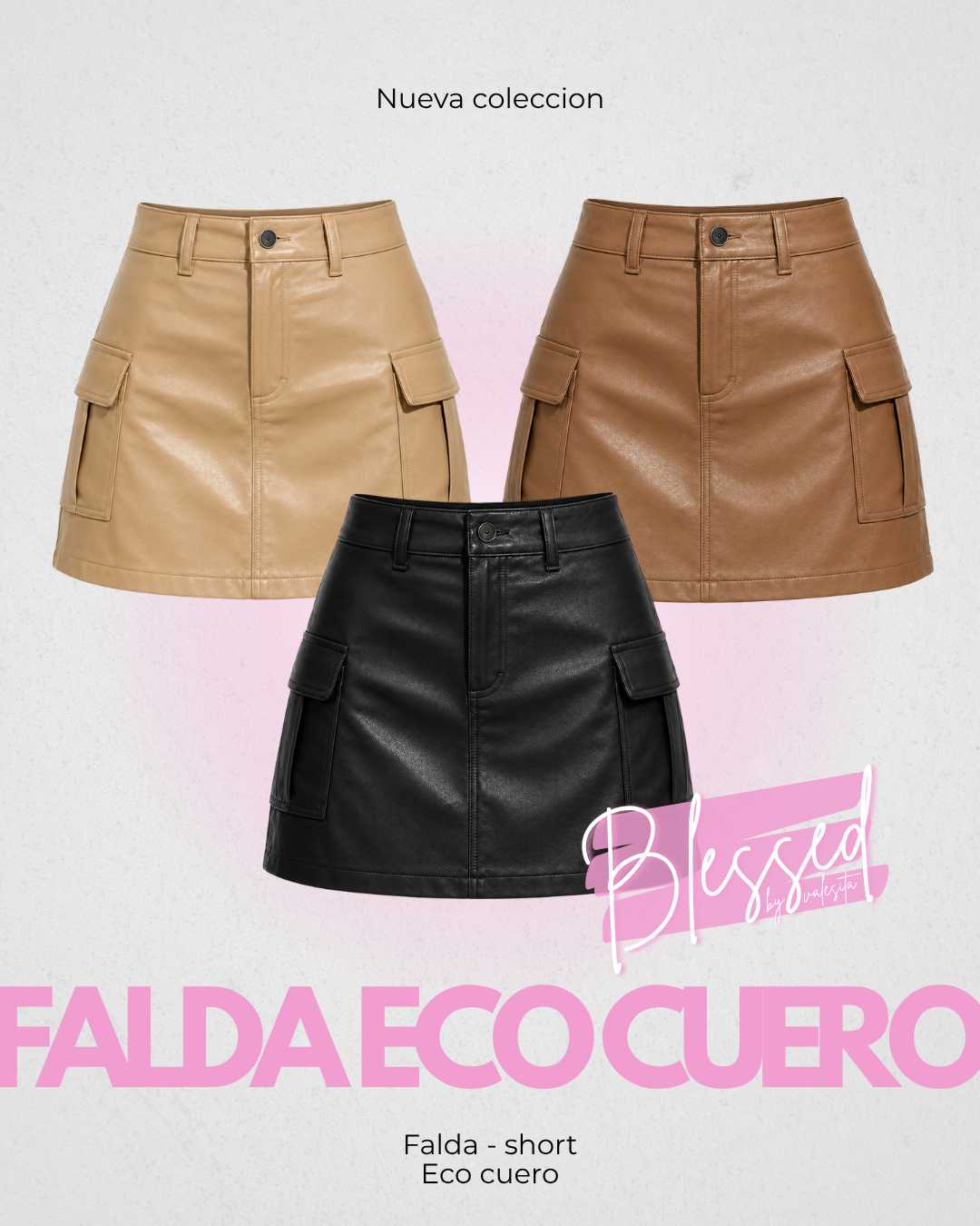Falda Short Eco Cuero