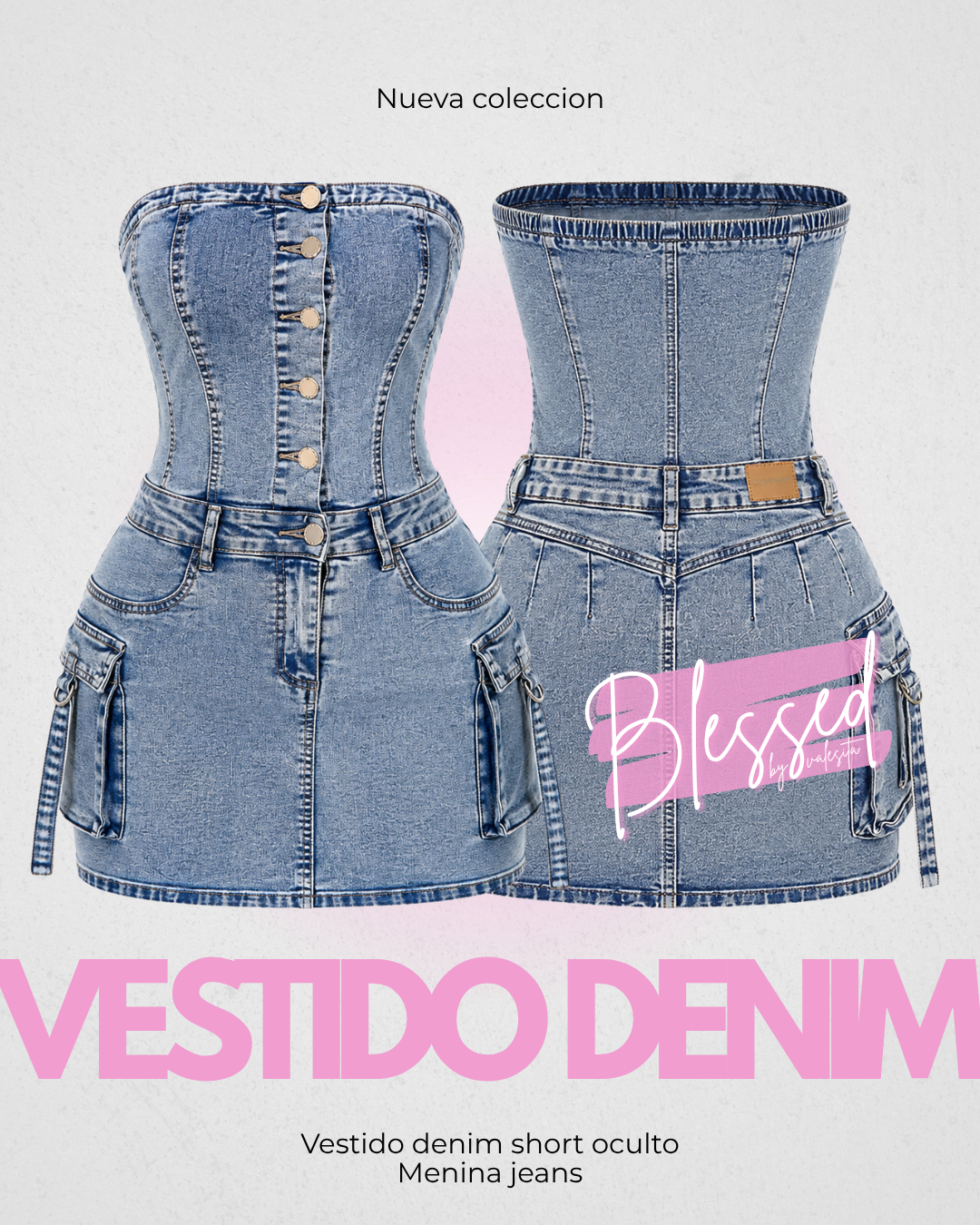 Vestido denim - Cod #MB423