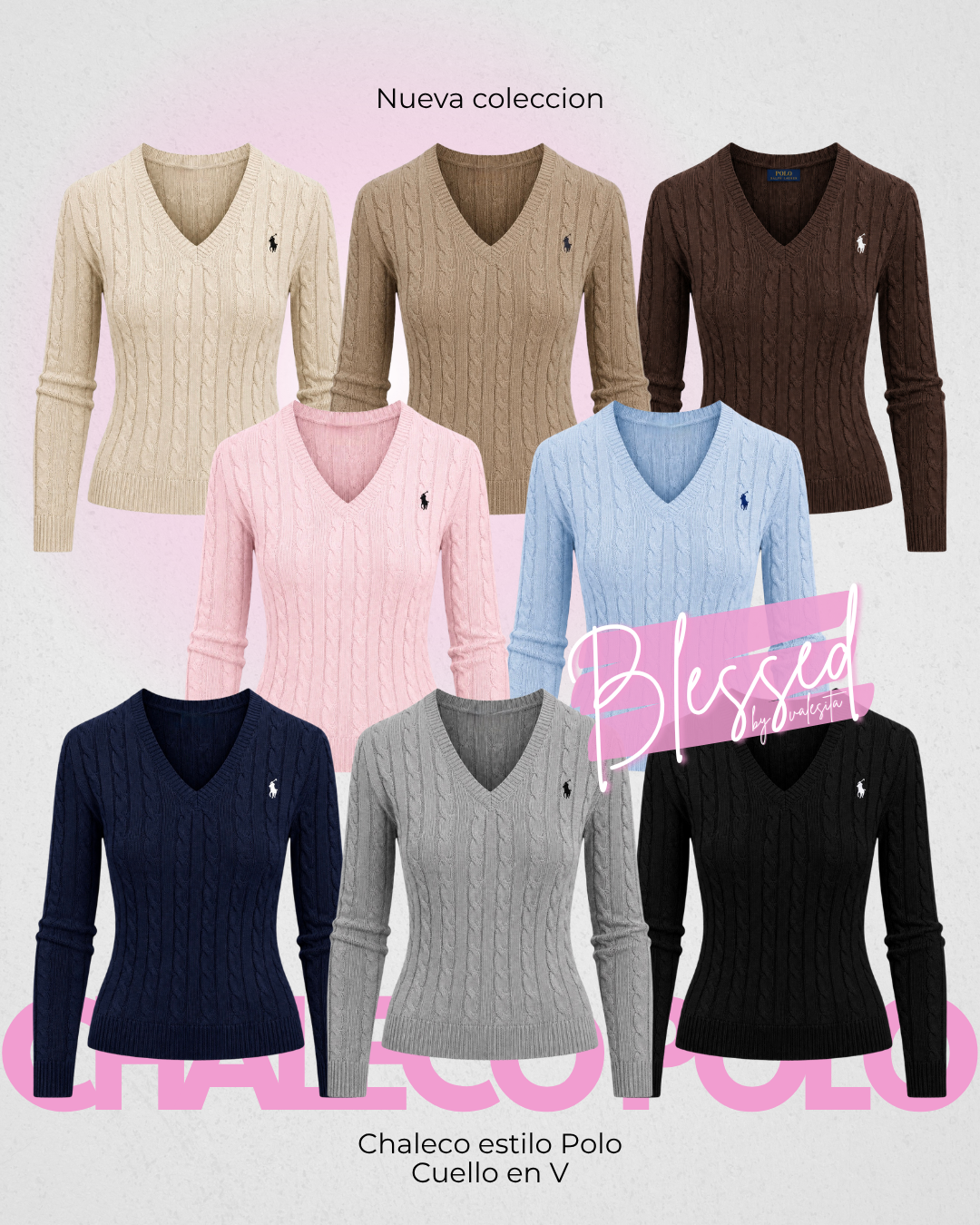 Chaleco estilo Polo - Cuello en V