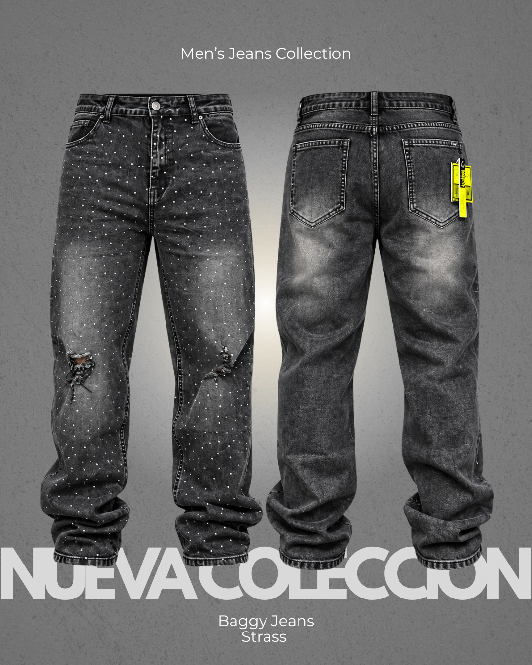 Jeans Baggy - Detalles Strass