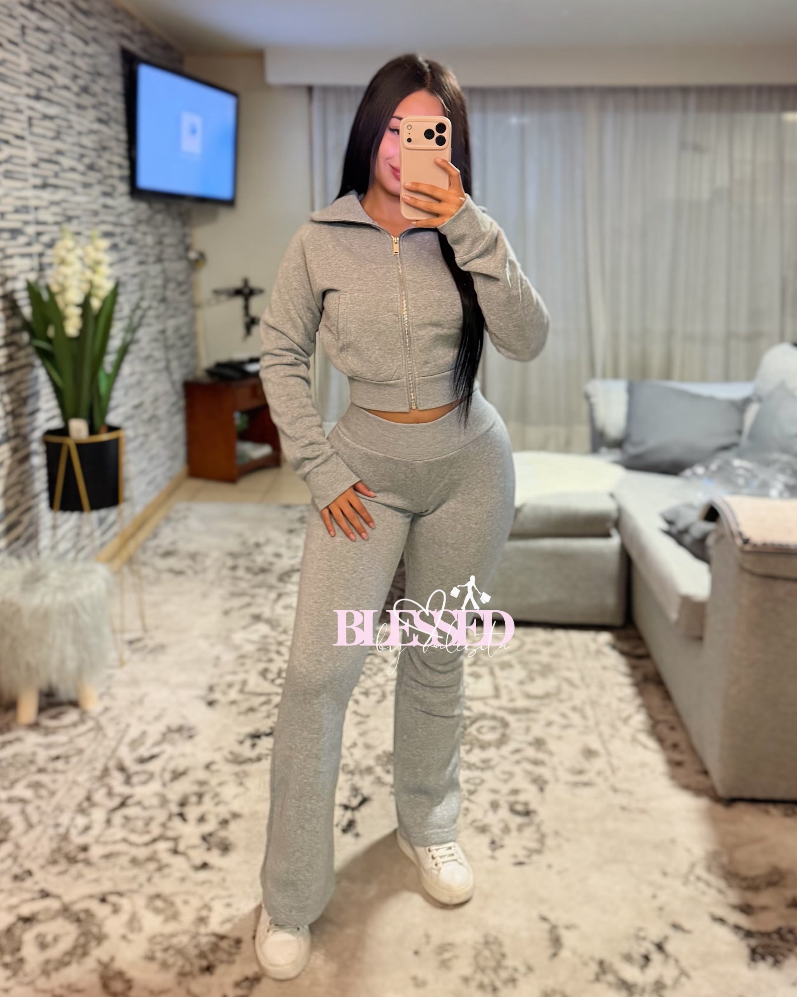 Conjunto de buzo dupe Zara - Con cuello